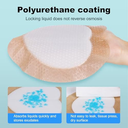 Sakraler Schaumverband, Silikon-Schaumverband mit Rand, 7x7 große Wundauflage für Druckgeschwüre am Gesäß, superabsorbierendes Druckgeschwür-Präventionspad, wasserdicht & atmungsaktiv (10er-Pack)