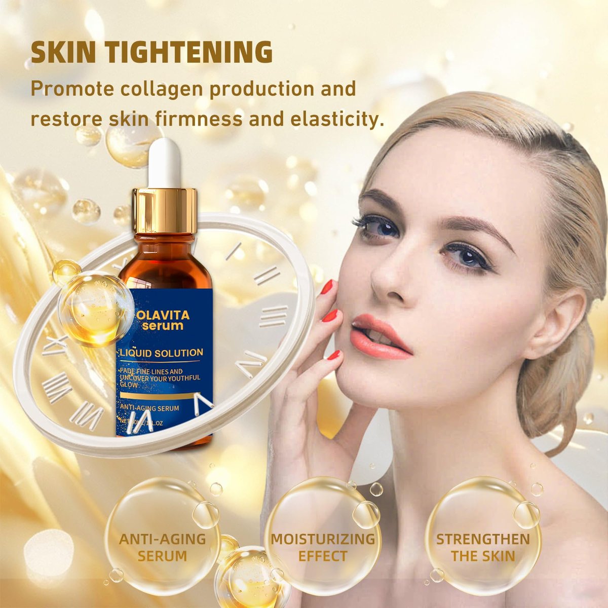 Olavita Serum – Anti-Aging Gesichtsserum mit Vitamin C & E für jugendlichen Glow