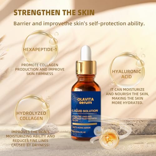 Olavita Serum – Anti-Aging Gesichtsserum mit Vitamin C & E für jugendlichen Glow
