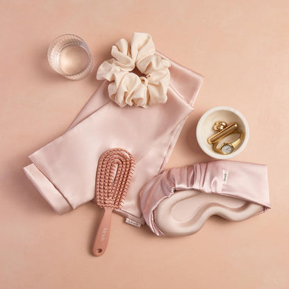 Kitsch Kontur-Kissen Schlafmaske – Weicher als Seide, Schlafmasken für Frauen und Männer, kein Augendruck, leicht, Augenpflege, Reiseutensilien – Blush