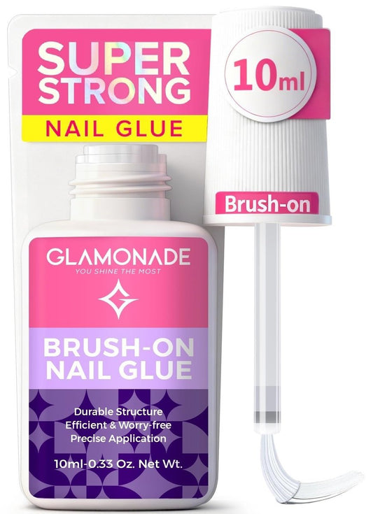 Glamonade Super Starker Nagelkleber: Kleber für Press-Ons, Acrylnägel & Nageltips – 10 ml Profi Kleber für einfache, langanhaltende & saubere Anwendung