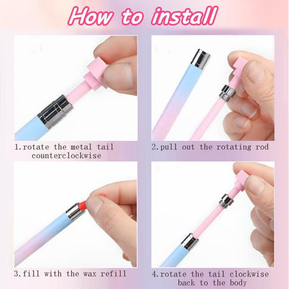 Rhinestone Picker Wax Pen - Nachfüllbarer Strassapplikator mit 3 zusätzlichen Wachs-Nachfüllungen, Strasspicker-Werkzeug für Nageldesign und Diamantmalerei