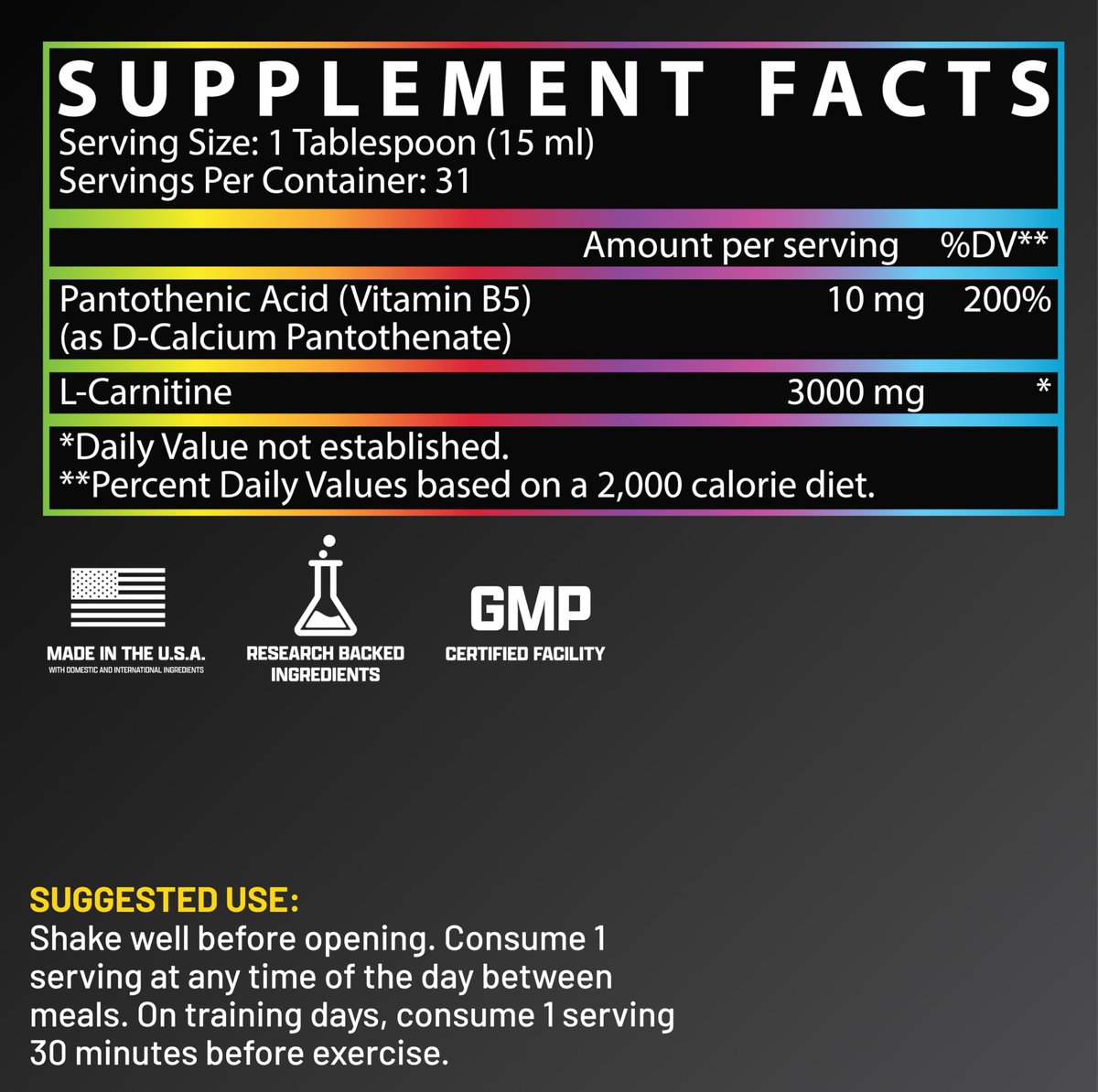 Nutrex Research L-Carnitin 3000 – Klinisch dosiertes flüssiges L-Carnitin für Energie, Stoffwechsel und Muskelregeneration – Leckerer Sour Gummy Worms Geschmack – Ohne Zucker, Kohlenhydrate und Stimulanzien – 31 Portionen