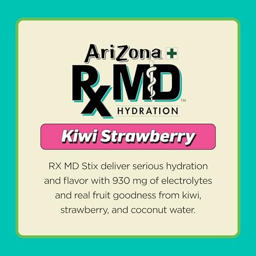 Arizona Rx MD Hydration Kiwi Strawberry - Getränkepulver - 920 mg Elektrolyte - 0,45 g Pulversticks (6er-Pack)