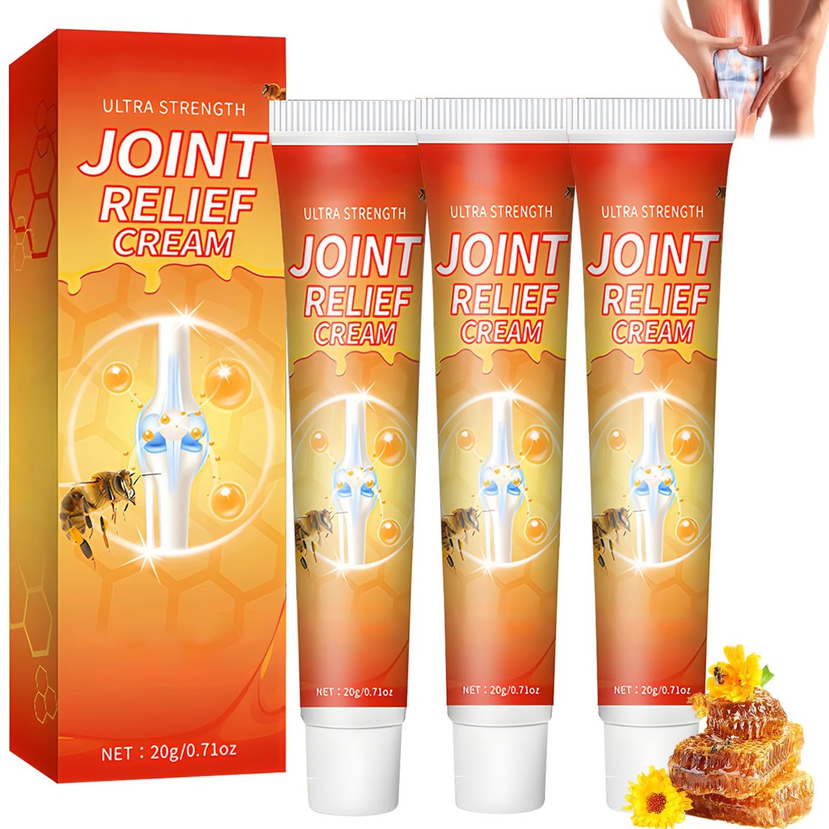 TFSUDI 3er-Pack Gelenkschmerzcreme Extra Stark – Fortschrittliche Gelenkcreme für Rücken, Nacken, Füße und Schultern