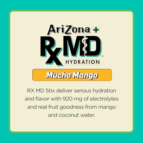 Arizona Rx MD Hydration Mucho Mango - Getränkepulver - 920 mg Elektrolyte - 0,45 g Portionsbeutel (6er Pack)