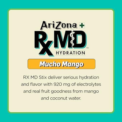 Arizona Rx MD Hydration Mucho Mango - Getränkepulver - 920 mg Elektrolyte - 0,45 g Portionsbeutel (6er Pack)