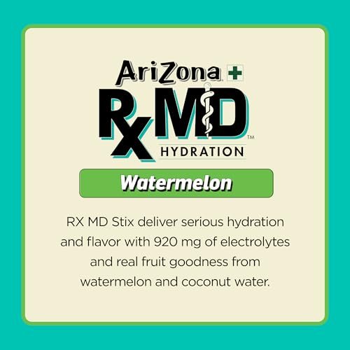 AriZona Rx MD Hydration Wassermelone - Getränkepulver - 920 mg Elektrolyte - 0,45 g Sticks (6er-Pack)
