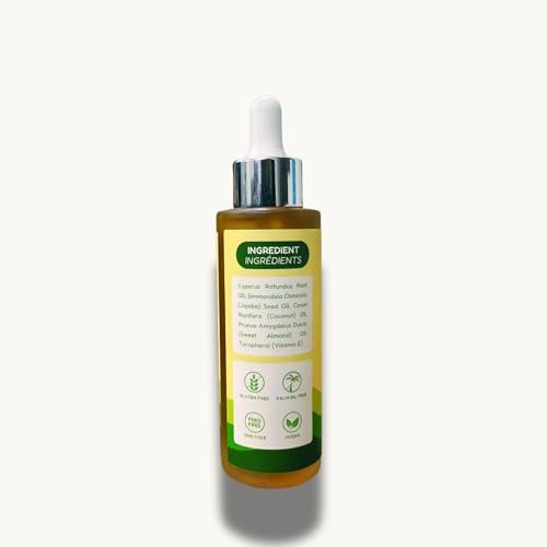 Muun Cyperus Rotundus Öl – Reduziert unerwünschten Haarwuchs, verlangsamt das Nachwachsen – After-Shave-Öl für Gesicht, Bikini, Achseln, Körper – Feuchtigkeitsspendender & nährender Haarwuchshemmer, 100% natürlich