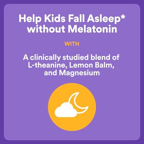 SmartyPants Kids Sleep Gummies ohne Melatonin – L-Theanin, Zitronenmelisse & Magnesium – Erdbeergeschmack – 60 Stück