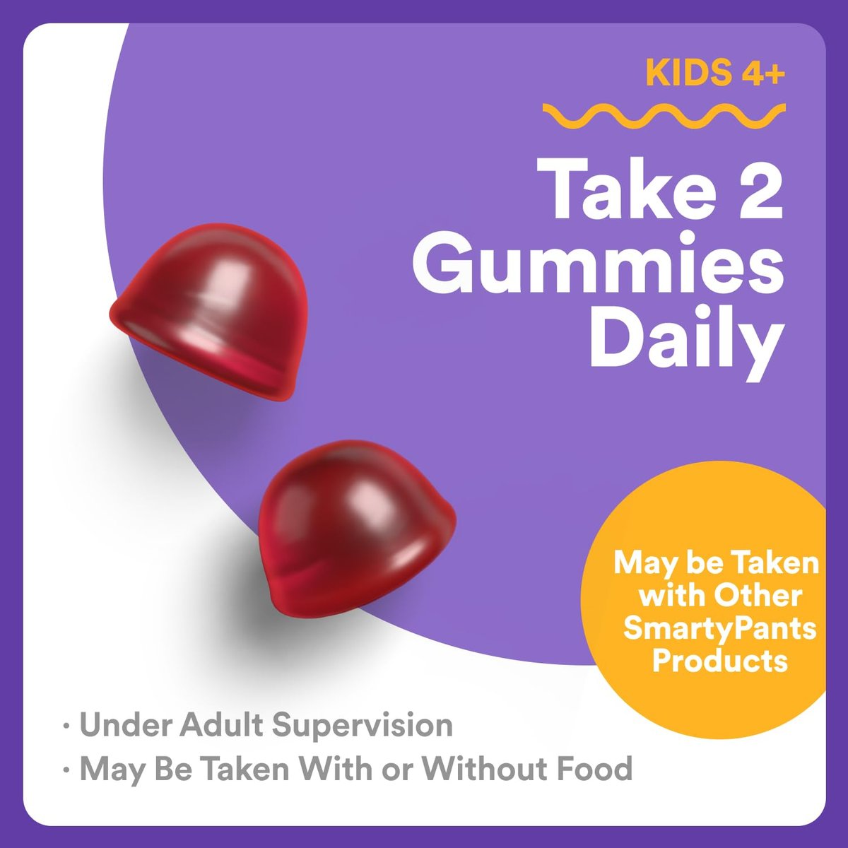 SmartyPants Kids Sleep Gummies ohne Melatonin – L-Theanin, Zitronenmelisse & Magnesium – Erdbeergeschmack – 60 Stück