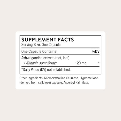 THORNE Ashwagandha – Hochkonzentriertes Shoden® für Stressabbau, Energie und geistige Klarheit – 30 Kapseln