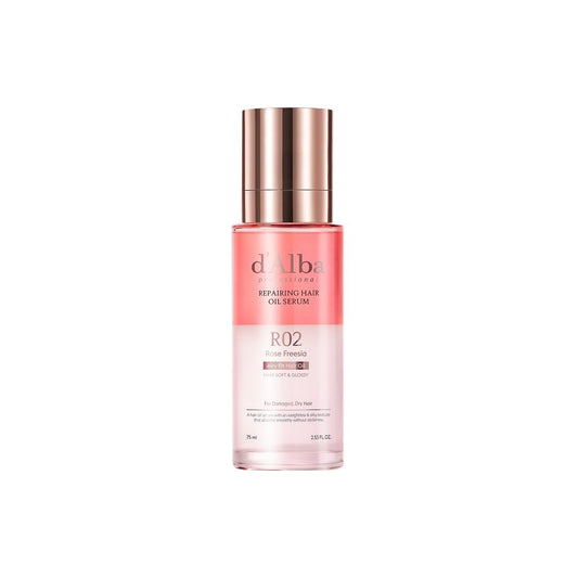 d'alba Piedmont Professionelles Haaröl-Serum (75 ml) – Seidig glänzendes Haar, leichtes & luftiges Finish, mit Arganöl, Aminosäuren, Proteinkomplex, Rosenduft