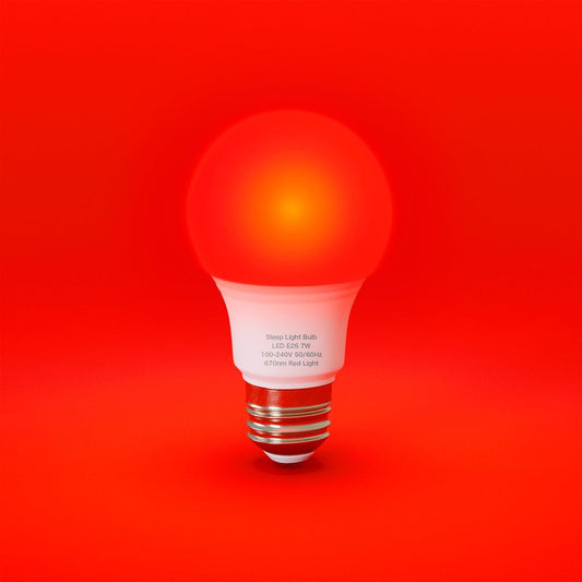Edoyosa Rotlichtlampe für Schlaf 670nm – Natürliche Schlafhilfe mit Blaulichtblocker, 7W E27, für Stressabbau, Entspannung, Reisen, Meditation und Yoga