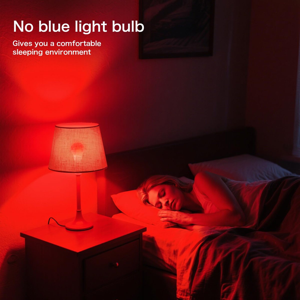 Edoyosa Rotlichtlampe für Schlaf 670nm – Natürliche Schlafhilfe mit Blaulichtblocker, 7W E27, für Stressabbau, Entspannung, Reisen, Meditation und Yoga