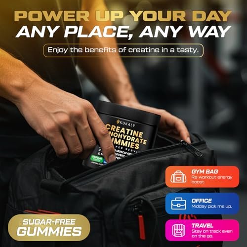 ZyterX Creatin-Monohydrat Gummies für Männer & Frauen, 9000MG Creatin Gummies Zuckerfrei mit L-Taurin, BCAA 2:1, B12 B6 für Kraft, Fokus & Ausdauer, Vegan, Non-GMO, Ananas 120 Stück