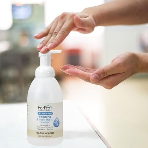 ForPro Professional Collection Alkoholfreier Schaum-Handdesinfektor, Feuchtigkeitsspendend, Farb- und Duftstofffrei, 591 ml