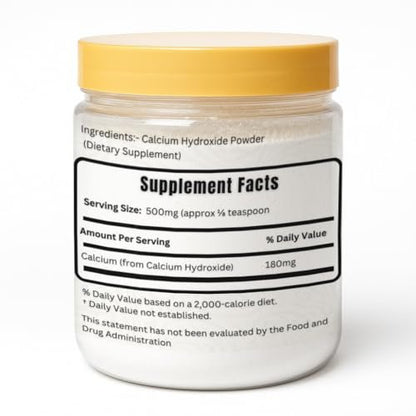 Herbs Botanica Calciumhydroxid-Pulver 227 g Feine Lebensmittelqualität Kalkpulver für Kulinarik, Einlegen, Kalkwasser, Nixtamalisation & DIY-Anwendungen (Cal)