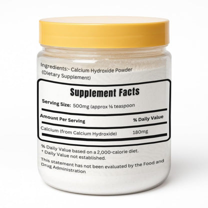 Herbs Botanica Calciumhydroxid-Pulver 227 g Feine Lebensmittelqualität Kalkpulver für Kulinarik, Einlegen, Kalkwasser, Nixtamalisation & DIY-Anwendungen (Cal)
