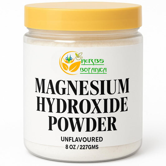 Herbs Botanica Magnesiumhydroxid-Pulver 230 g – Feines Pulver für DIY, Deodorant, Zahnpasta und Handwerk – Alternative zu ozoniertem Magnesiumoxid