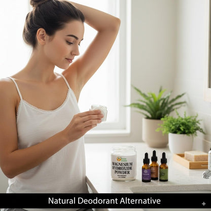Herbs Botanica Magnesiumhydroxid-Pulver 230 g – Feines Pulver für DIY, Deodorant, Zahnpasta und Handwerk – Alternative zu ozoniertem Magnesiumoxid