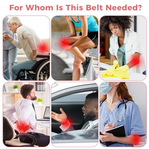 Upgrade Rote Lichttherapie für den Körper - Infrarot-Rotlichtgürtel 660nm & 850nm Infra-LEDs für Rücken, Knie, Hände, Taille, Entspannung - Weihnachtsgeschenk für Frauen, Männer, Mutter, Vater