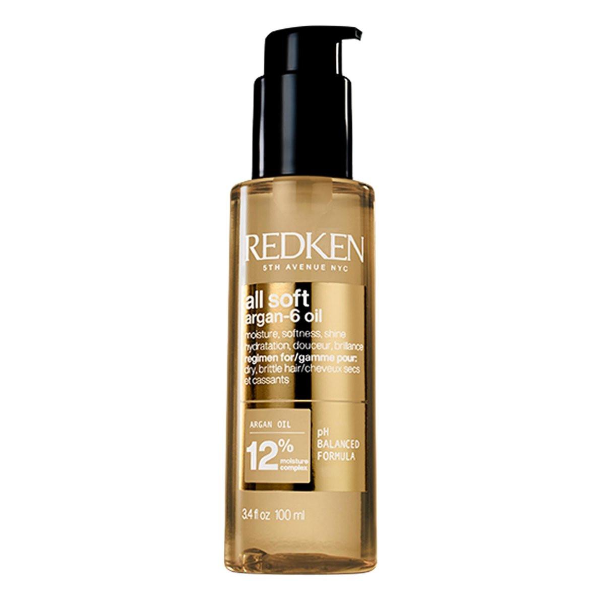 Redken All Soft Argan-6 Ölbehandlung für trockenes Haar – Tiefenpflege für weiches, glänzendes Haar mit Arganöl