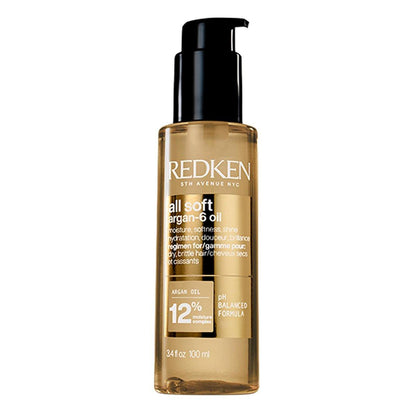 Redken All Soft Argan-6 Ölbehandlung für trockenes Haar – Tiefenpflege für weiches, glänzendes Haar mit Arganöl