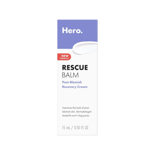 Hero Cosmetics Rescue Balm (Neue Formel) – Die Pflege nach dem Pickel für mehr Feuchtigkeit und zur Verbesserung des Erscheinungsbilds von Pickelmalen. Dermatologisch getestet. Neue Formel. Verstopft die Poren nicht. 15 ml
