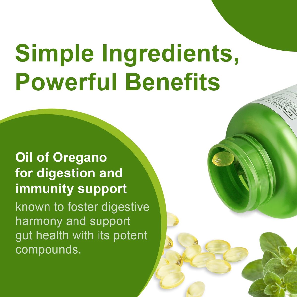 JulyDeer Oregano-Öl mit Schwarzkümmelöl – 2-in-1 Nahrungsergänzung mit hochkonzentriertem Carvacrol & Thymochinon für Antioxidantien & Immununterstützung, Non-GMO, 60 Softgels