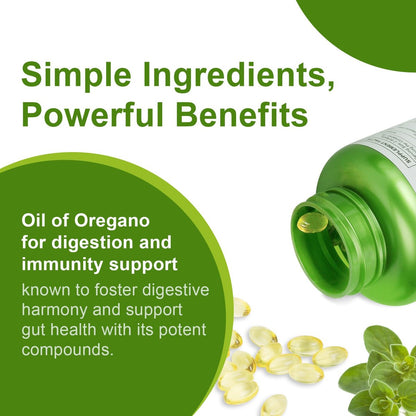 JulyDeer Oregano-Öl mit Schwarzkümmelöl – 2-in-1 Nahrungsergänzung mit hochkonzentriertem Carvacrol & Thymochinon für Antioxidantien & Immununterstützung, Non-GMO, 60 Softgels