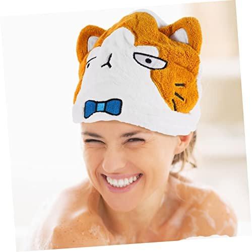 KAILIKETIY Cartoon Tier Trockenhaube – Extra Saugfähig, Schnelltrocknend, Elastisches Handtuch – Süße Katzenmütze für Erwachsene und Kinder – Badespaß für Jungen und Mädchen