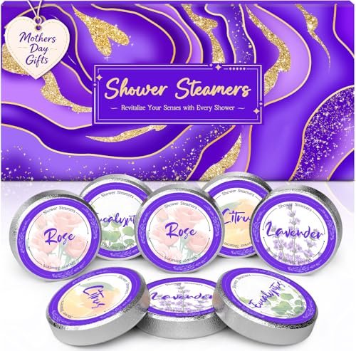 8 Stück Duschbomben Aromatherapie: Geschenke zum Geburtstag für Frauen, Freundin, Schwester, Muttertag für Mama, Oma, Ehefrau, Teenager, Lehrer, Selbstpflege mit natürlichen ätherischen Ölen
