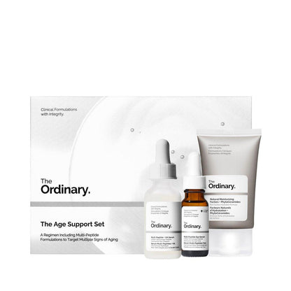 The Ordinary Age Support Set – 3-Schritt Anti-Aging Hautpflege-Set mit Multi-Peptide + HA, Multi-Peptide Augenserum und Natural Moisturizing Factors + PhytoCeramiden
