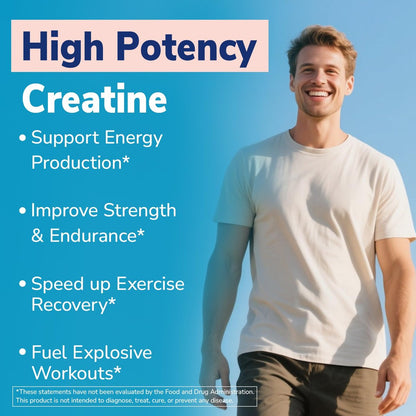 Vitalibre Creatin HCl Kapseln, 750 mg Hochdosiertes Creatin Hydrochlorid, Ausdauer, Kraft, Schnelle Aufnahme, Keine Ladephase, Kein Blähbauch, Alternative zu mikronisiertem Monohydrat, Einmal täglich, 90 Kapseln