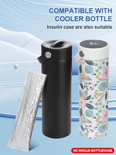 YOUSHARES Insulin Vials Schutzbeutel - Aluminiumfolie isolierte Hülle für Diabetiker Pens & Peptidfläschchen, Medikamentenorganizer für Kühlflaschen Reiseetui