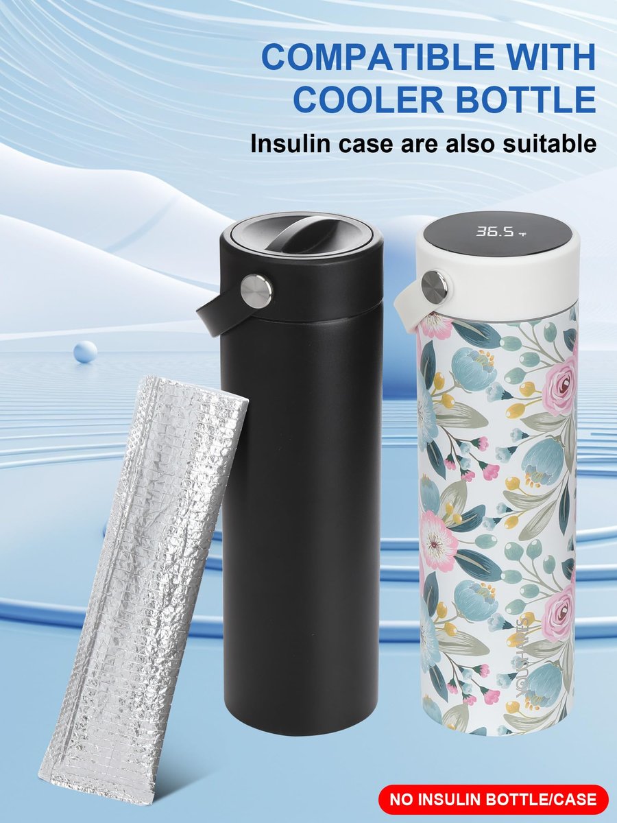 YOUSHARES Insulin Vials Schutzbeutel - Aluminiumfolie isolierte Hülle für Diabetiker Pens & Peptidfläschchen, Medikamentenorganizer für Kühlflaschen Reiseetui
