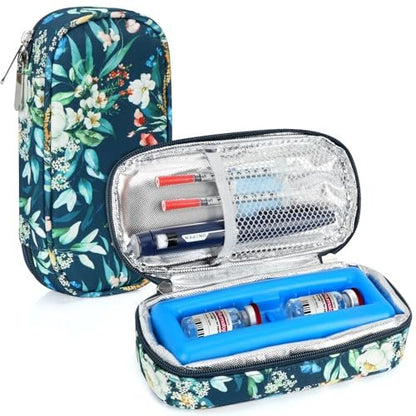 YOUSHARES Peptide-Vials-Kühlbox Reiseetui - TSA-zugelassene Insulin-Vial-Kühltasche mit Schutzeisstein, Kühle Diabetes-Organizer für GLP-1-Medikamente