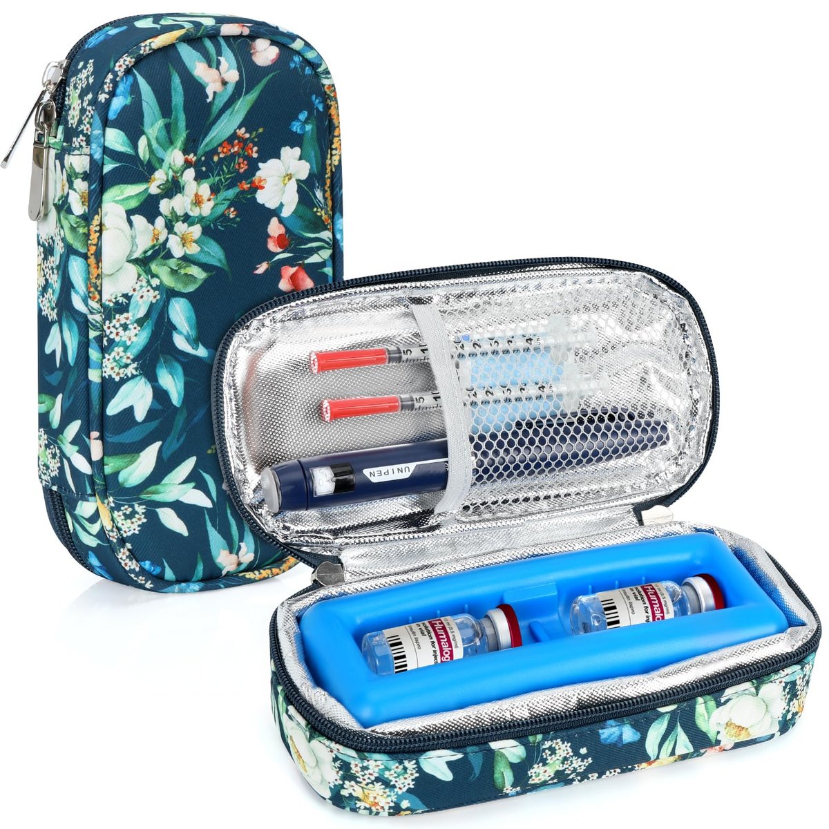 YOUSHARES Peptide-Vials-Kühlbox Reiseetui - TSA-zugelassene Insulin-Vial-Kühltasche mit Schutzeisstein, Kühle Diabetes-Organizer für GLP-1-Medikamente