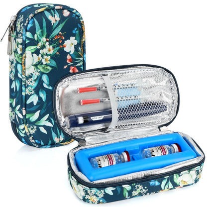 YOUSHARES Peptide-Vials-Kühlbox Reiseetui - TSA-zugelassene Insulin-Vial-Kühltasche mit Schutzeisstein, Kühle Diabetes-Organizer für GLP-1-Medikamente