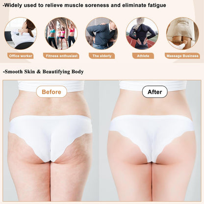 Dukucr 4-teiliges Holz-Massage-Set für Lymphdrainage und Körperformung – Anti-Cellulite und Schmerzlinderung