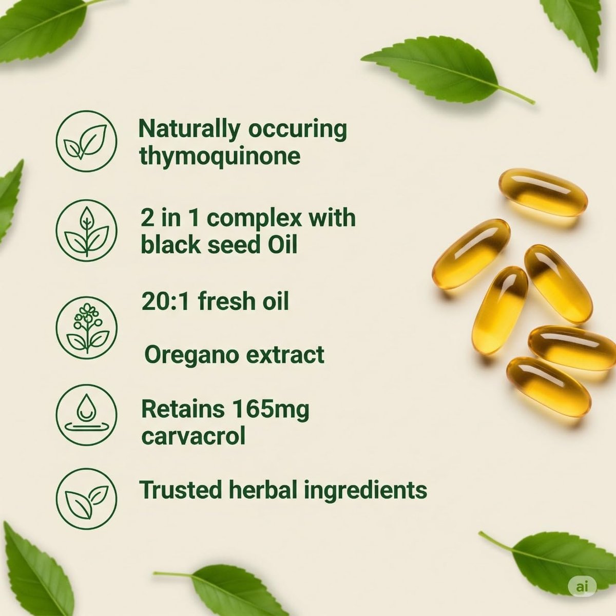 Cures For Life Oreganoöl Softgels – 6000mg Hochpotenz mit 165mg Carvacrol & 200mg Schwarzkümmelöl – 2-in-1 Immununterstützung & Verdauungsgesundheit – 300 Softgels – Oreganoöl Kapseln Nahrungsergänzungsmittel