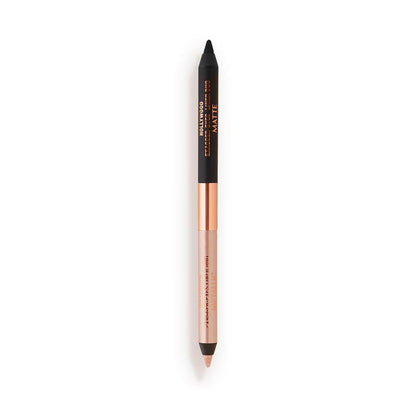 Charlotte Tilbury Exagger-Eyes Eyeliner Duo – Dual-Ended, wasserfest & langanhaltend – Metallic Champagne & Matt Schwarz