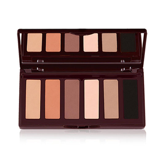 Charlotte Tilbury Super Nudes Easy Eye Lidschatten-Palette – Nude Matt Eyeshadow Palette mit 6 pflegeleichten Nuancen für mühelose 90er-Supermodel-Smokey Eyes