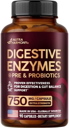 Verdauungsenzyme für Frauen - Multi-Verdauungsenzyme mit Papaya, Bromelain, Probiotika & Präbiotika - Unterstützung für Darm & Verdauung, Blähungen lindernd - Vegan, Laborgetestet - 90 Kapseln, 3 Monatsvorrat