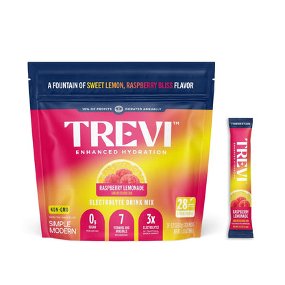 TREVI™ Everyday Sugar Free Electrolytes - Trinkmischung Hydration Pulverpackungen - 28 Stück - Himbeer-Zitronen-Limonade