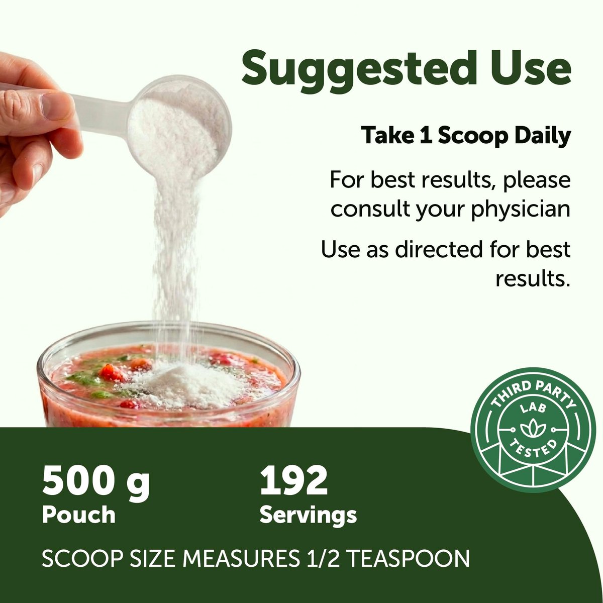 Micro Ingredients Bio Inulin FOS Faserpulver, 500 g | Schnell lösliches wasserlösliches Präbiotikum | Naturbelassen ohne Geschmack für Joghurt, Smoothies & Getränke | Vegan, klar lösend, Nicht-GVO