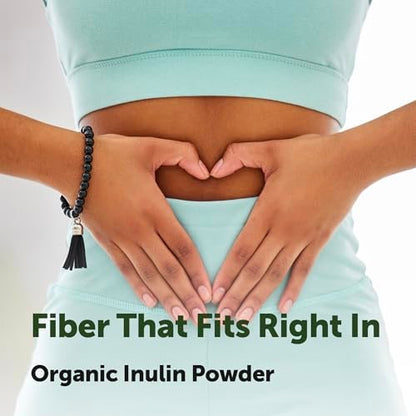 Micro Ingredients Bio Inulin FOS Faserpulver, 500 g | Schnell lösliches wasserlösliches Präbiotikum | Naturbelassen ohne Geschmack für Joghurt, Smoothies & Getränke | Vegan, klar lösend, Nicht-GVO