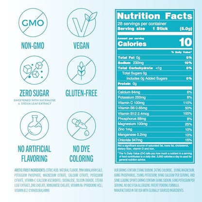 TREVI™ Everyday Sugar Free Electrolytes - Hydrationspulver für Getränke - 28 Portionen - Arctic Frost