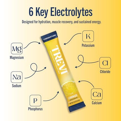 TREVI™ Everyday Sugar Free Electrolytes - Essentielles Trinkmischungs-Hydrationspulver-Päckchen - 28 Stück - Limonade